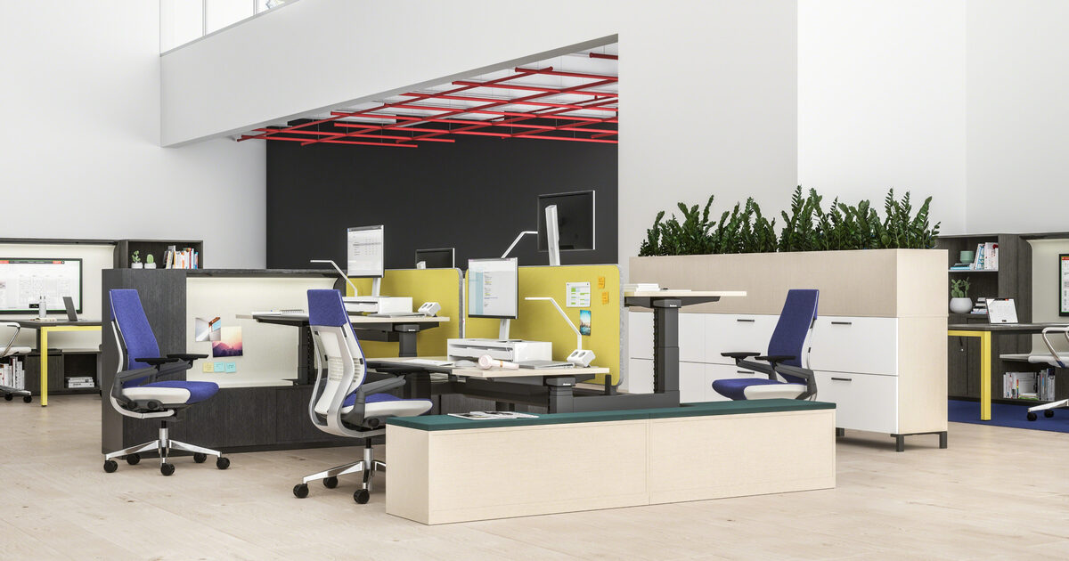 Steelcase reception deals desk