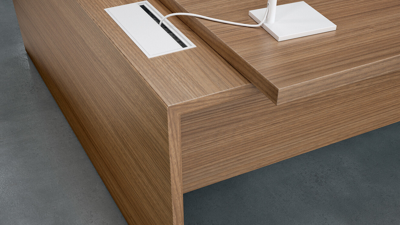 Quadrifoglio T45 L-Shaped Desk with Return &… | Hunts Office