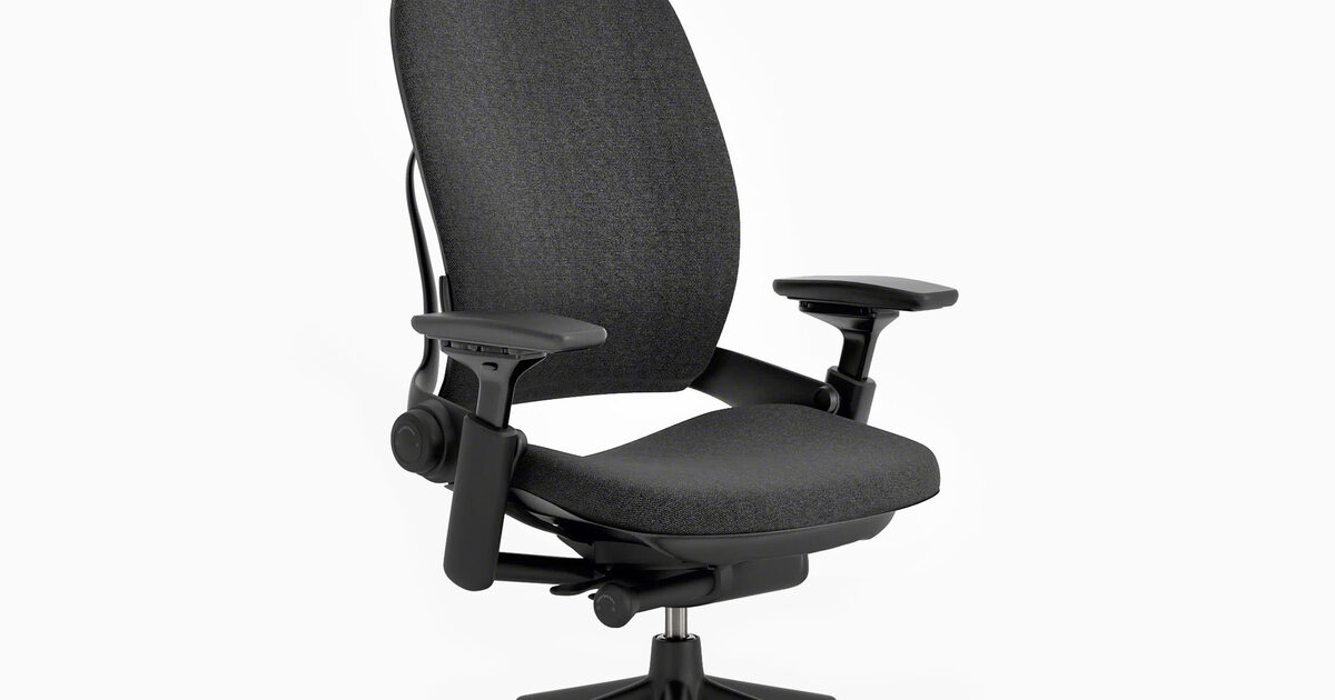 Steelcase Leap V2 Upholstered Office Chair With Headrest | Atlantic Pepper  | Quick Ship