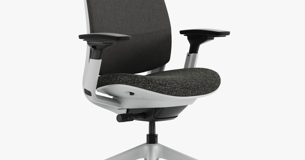 Steelcase Series 2 Office Chair With Black Upholstery With Seagull Frame And Base Front Quarter Angle ?mtime=1600771545